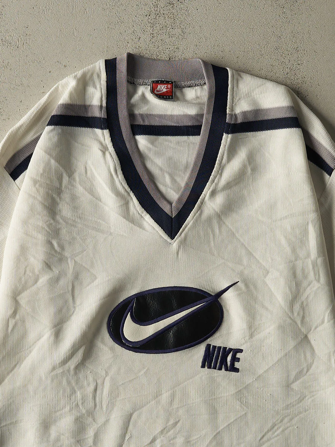 Vintage 90s White Nike Embroidered Jersey (L/XL) sold by Rebalance Vintage product image thumbnail 2