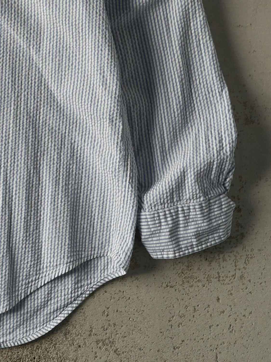 Vintage 90s Blue & White Polo Ralph Lauren Embroidered Long Sleeve Button Up (XL/XXL) sold by Rebalance Vintage product image thumbnail 4