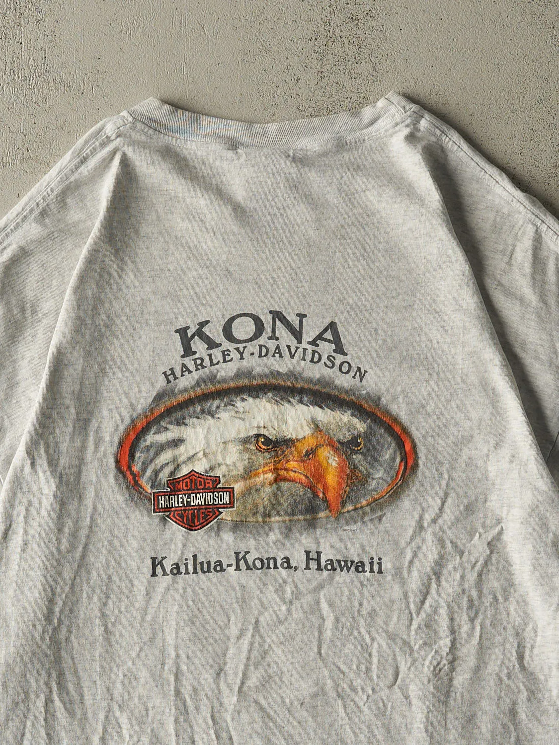 Vintage 02' Heather Grey Harley Davidson Kona Hawaii Tee (XXL) sold by Rebalance Vintage product image thumbnail 4