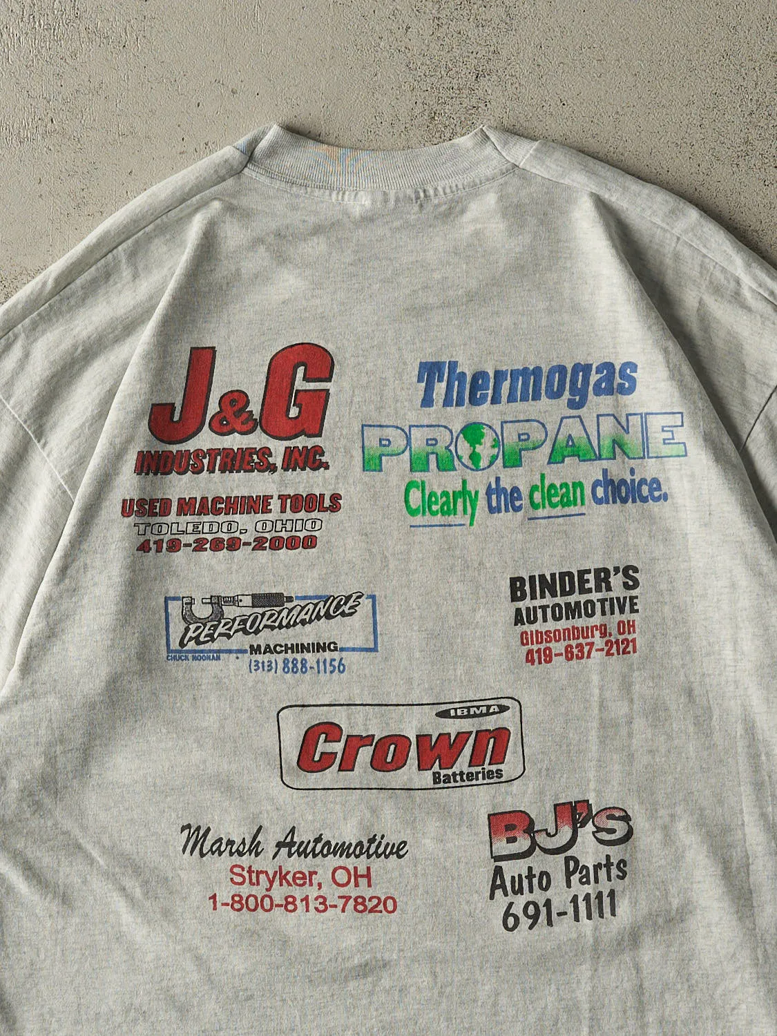 Vintage 80s Heather Grey Bill Hahn Racing Single Stitch Tee (L/XL) sold by Rebalance Vintage product image thumbnail 4