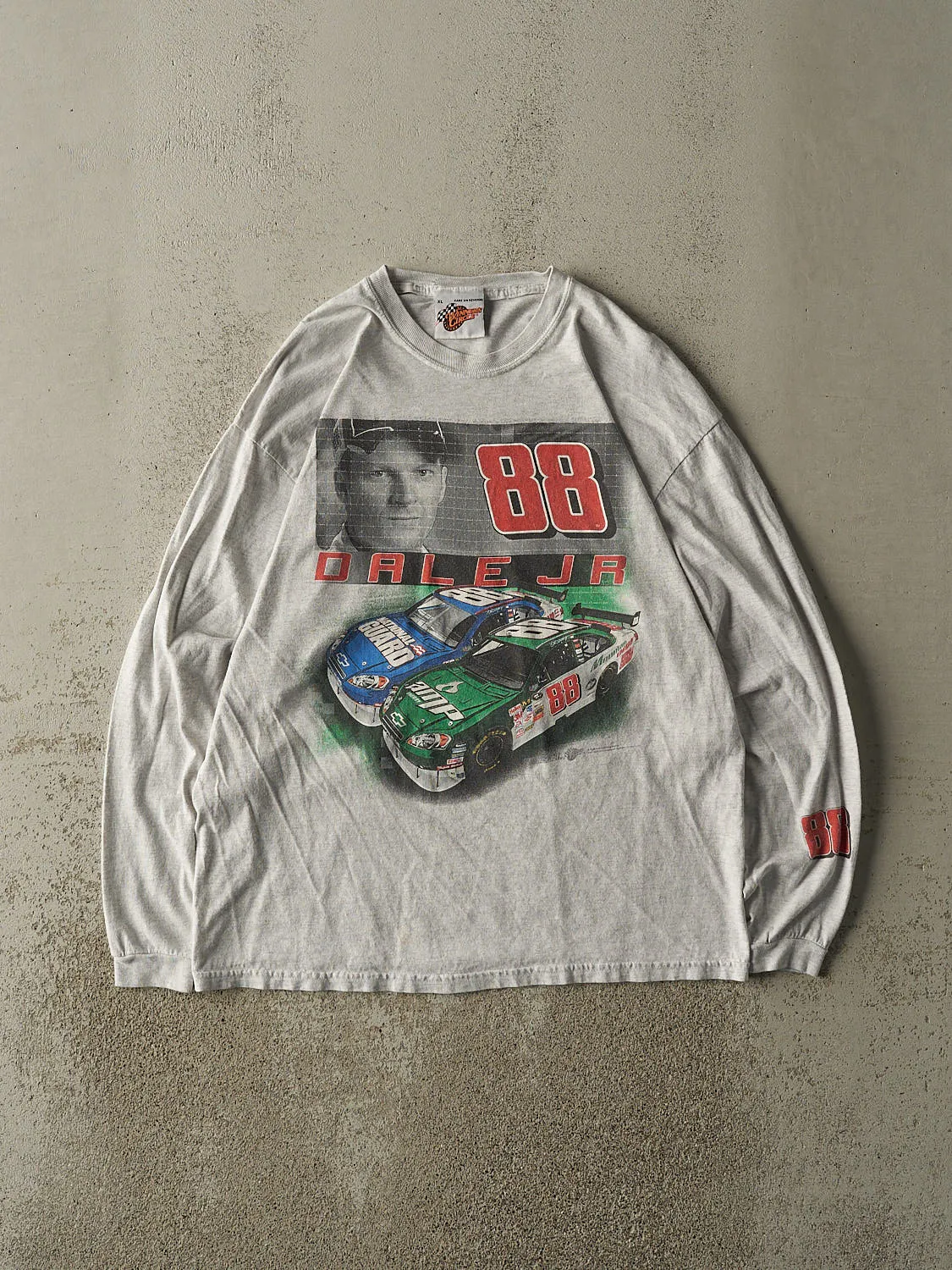 Vintage 06' Heather Grey Dale Earnhardt Jr. Nascar Racing Long Sleeve (L) sold by Rebalance Vintage