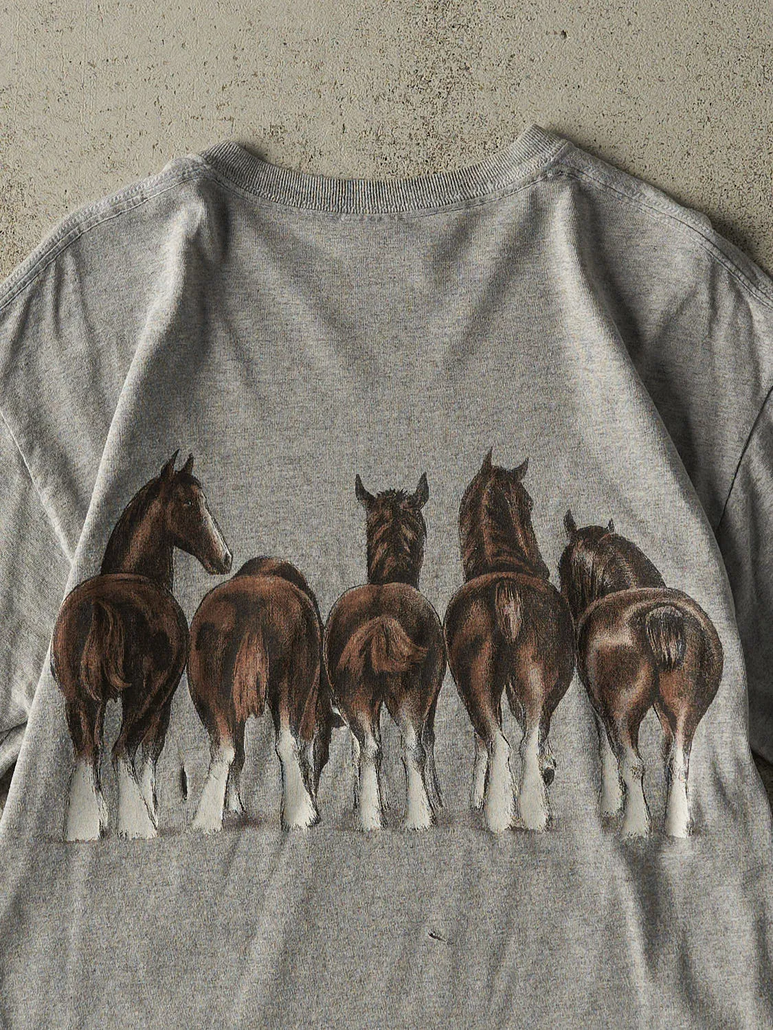 Vintage 90s Grey New Hampshire Horse Tee (S) sold by Rebalance Vintage product image thumbnail 4