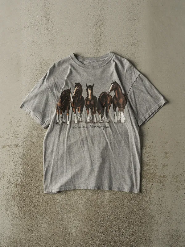Vintage 90s Grey New Hampshire Horse Tee (S) sold by Rebalance Vintage