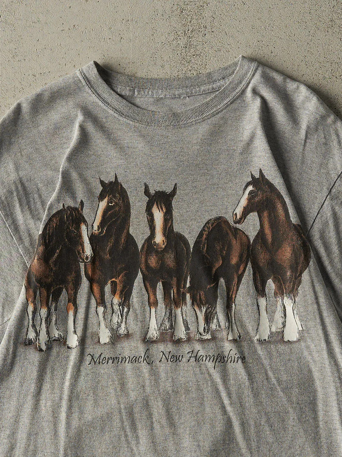 Vintage 90s Grey New Hampshire Horse Tee (S) sold by Rebalance Vintage product image thumbnail 3