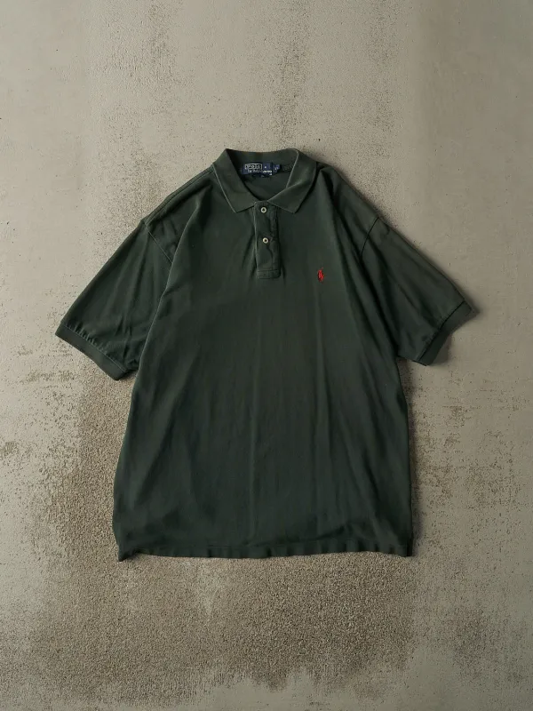 Vintage 90s Green Polo Embroidered Polo Tee (L/XL) sold by Rebalance Vintage