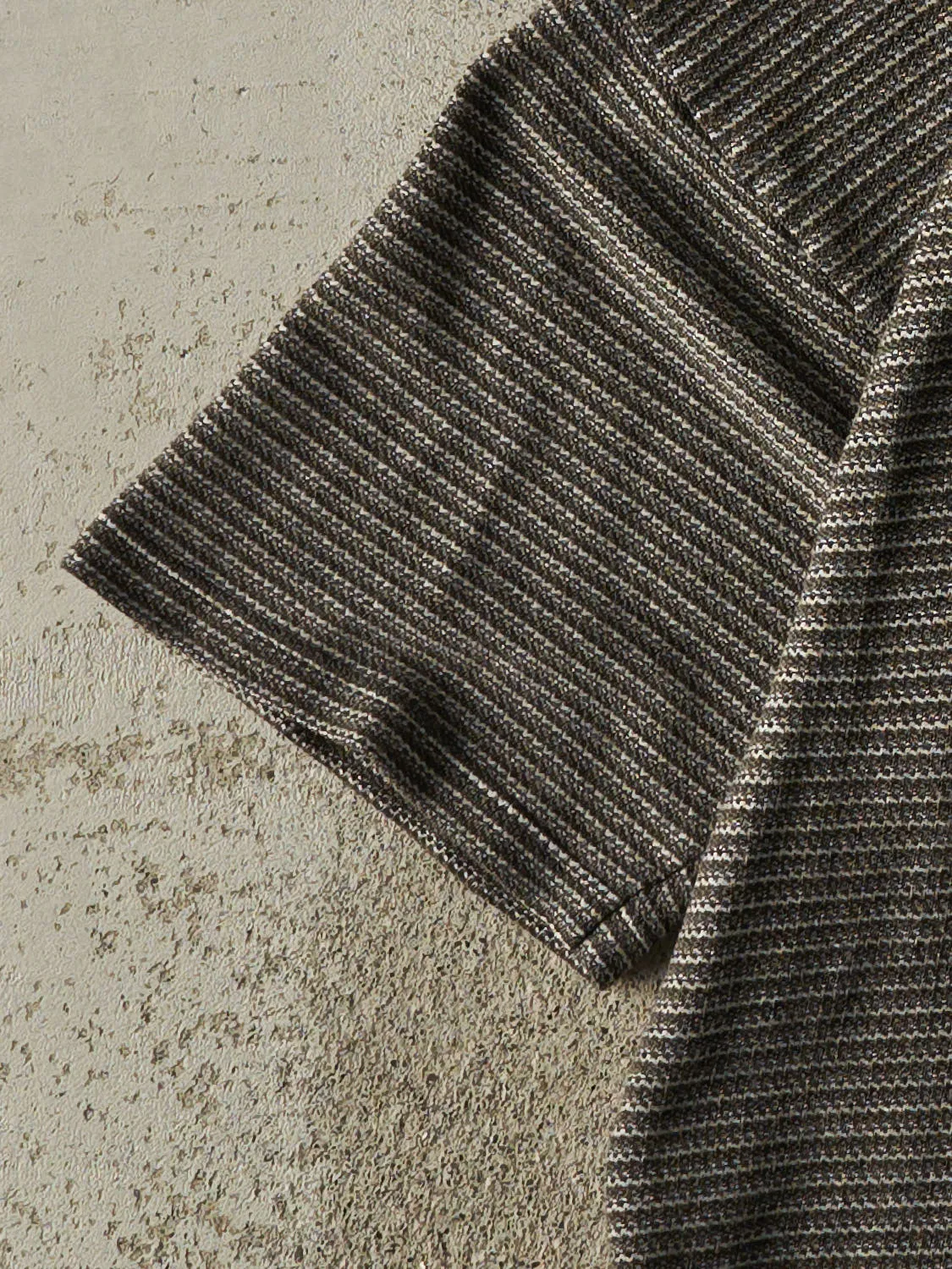 Vintage 90s Green Textured Quarter Zip Knit Tee (M) sold by Rebalance Vintage product image thumbnail 3