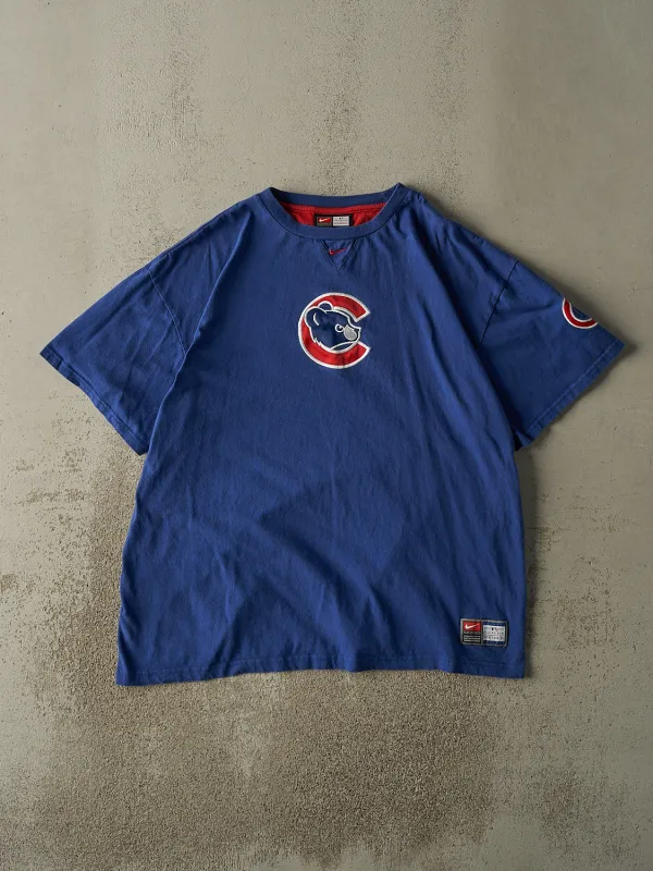 Vintage Y2K Blue Chicago Cubs Nike Embroidered Tee (XL/XXL) sold by Rebalance Vintage