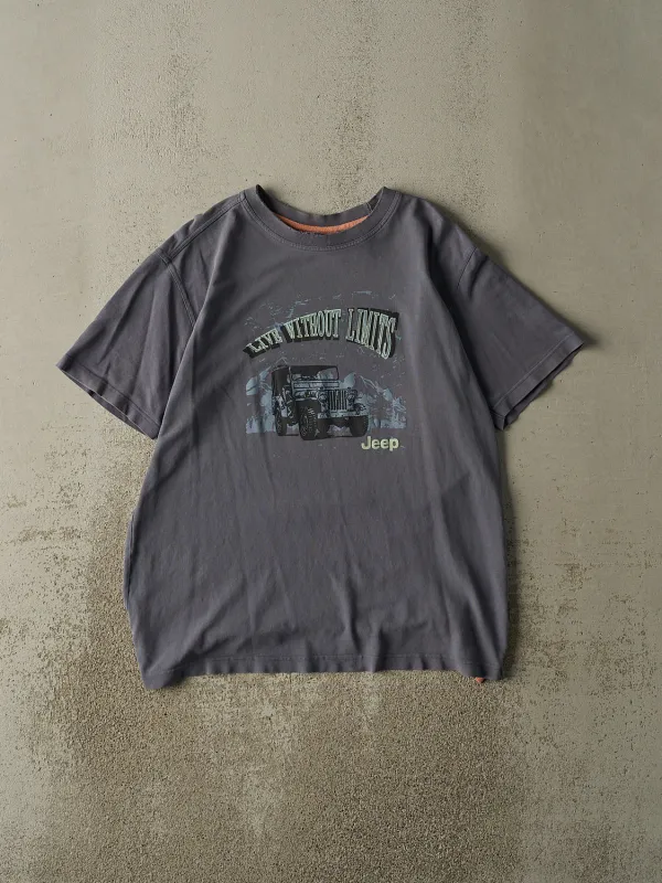 Vintage Y2K Slate Blue Jeep Textured Tee (L) sold by Rebalance Vintage