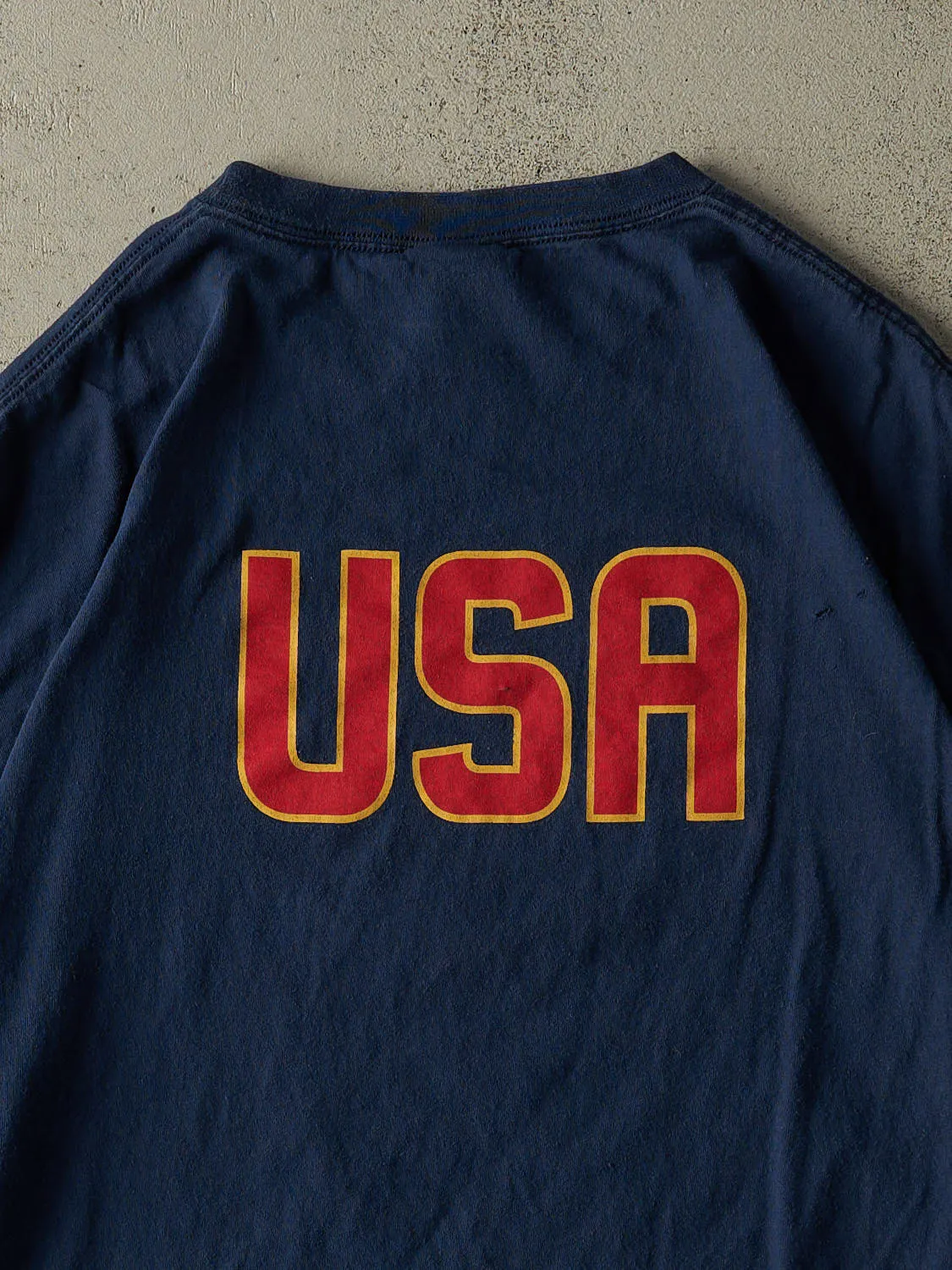 Vintage Y2K Navy Blue Team USA Nike Soccer Tee (XXL) sold by Rebalance Vintage product image thumbnail 4