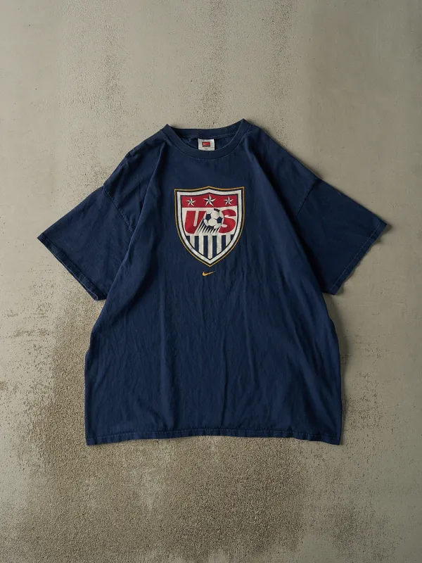 Vintage Y2K Navy Blue Team USA Nike Soccer Tee (XXL) sold by Rebalance Vintage