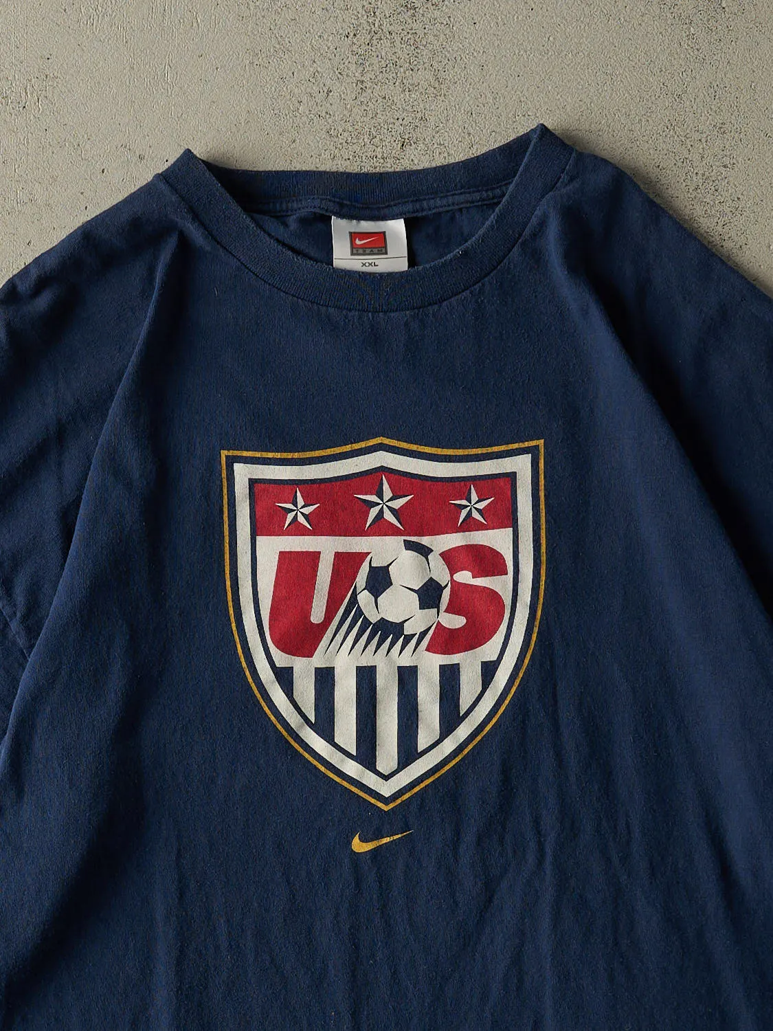 Vintage Y2K Navy Blue Team USA Nike Soccer Tee (XXL) sold by Rebalance Vintage product image thumbnail 3