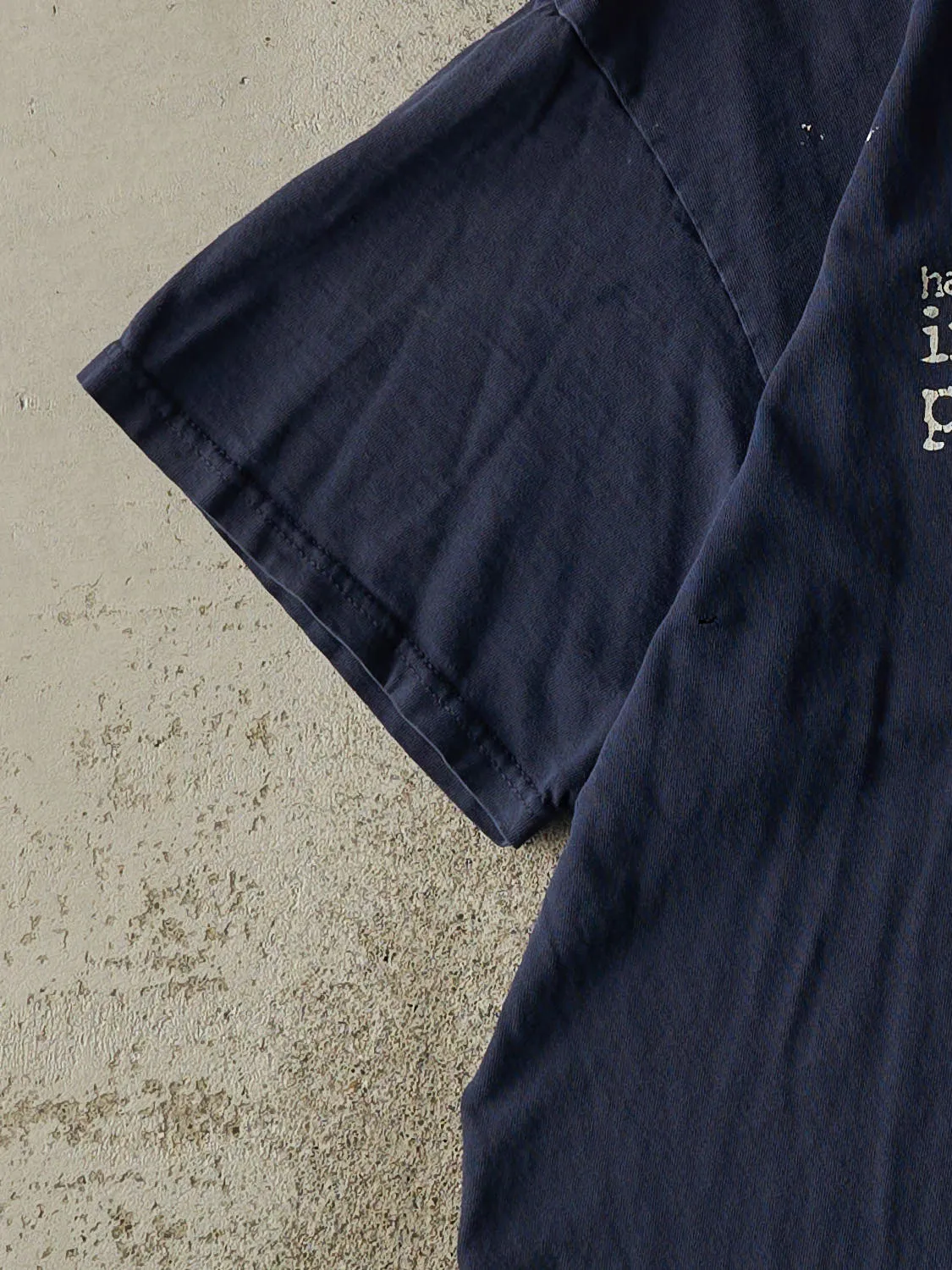 Vintage Y2K Navy Blue "Like A Dog" Slogan Tee (L/XL) sold by Rebalance Vintage product image thumbnail 3
