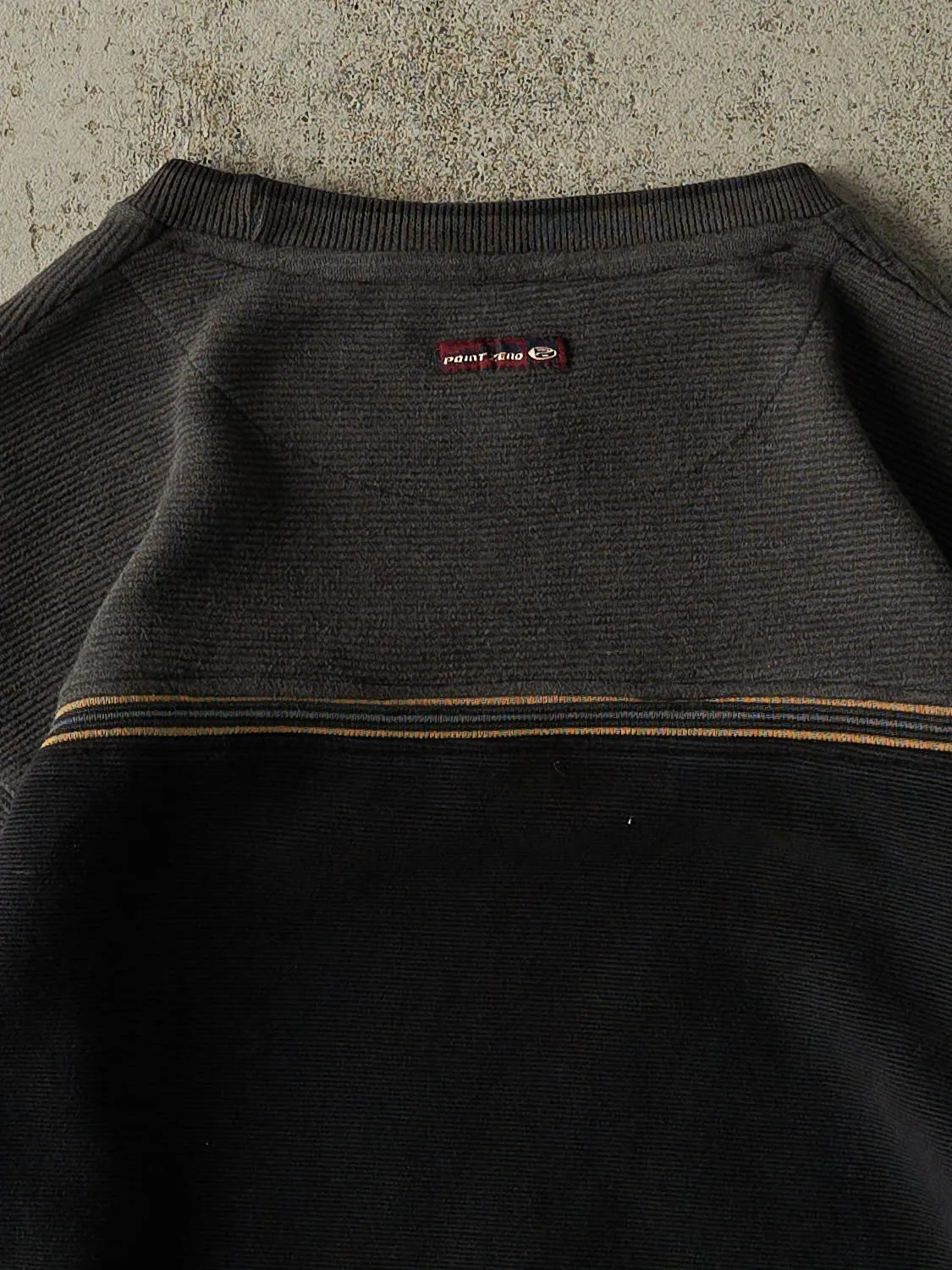 Vintage Y2K Black & Grey Point Zero Knit Long Sleeve (M/L) sold by Rebalance Vintage product image thumbnail 4