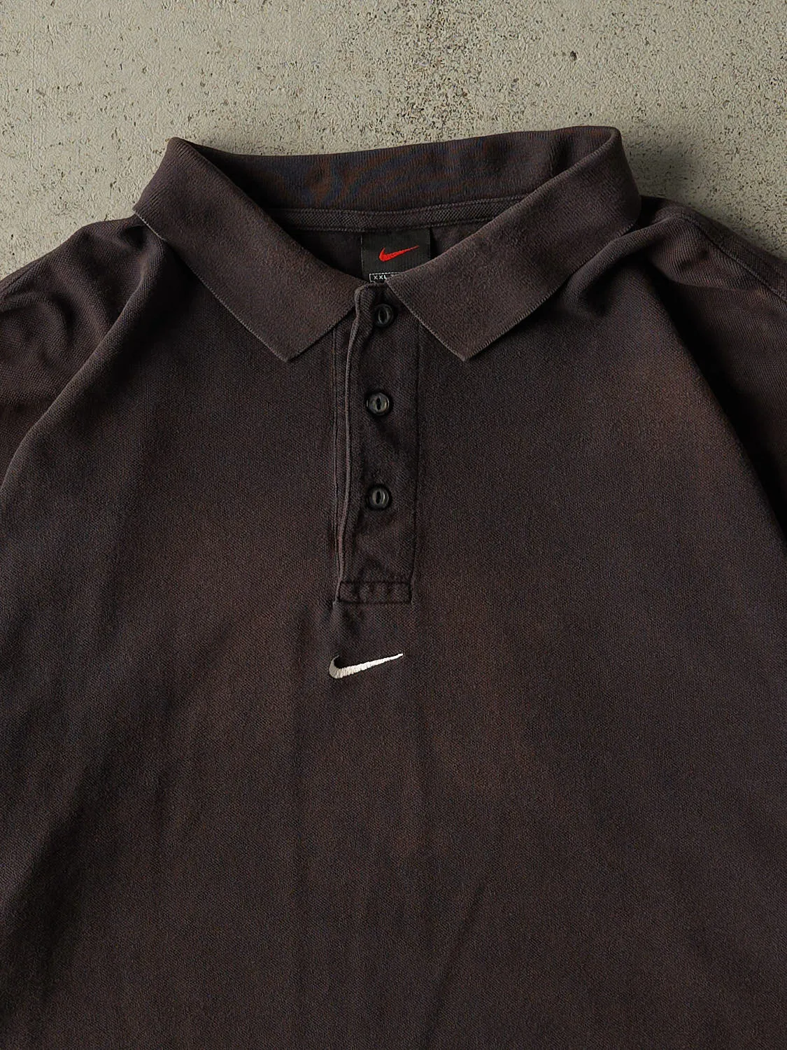 Vintage 90s Faded Black Nike Embroidered Button Up (XL/XXL) sold by Rebalance Vintage product image thumbnail 2