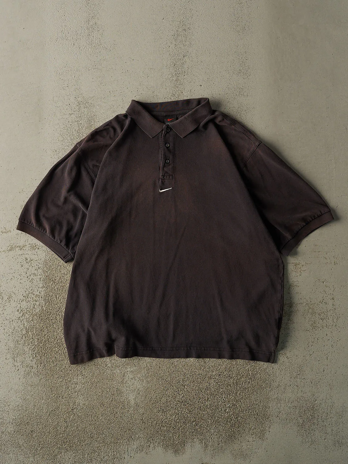 Vintage 90s Faded Black Nike Embroidered Button Up (XL/XXL) sold by Rebalance Vintage