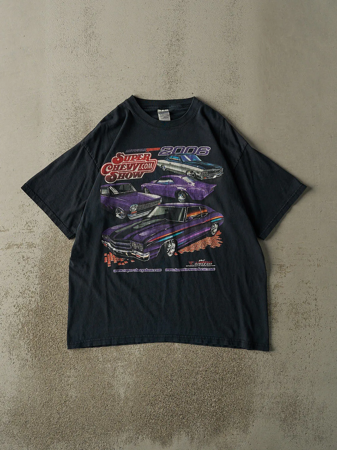 Vintage 06' Faded Black Super Chevy Show Tee (L/XL) sold by Rebalance Vintage