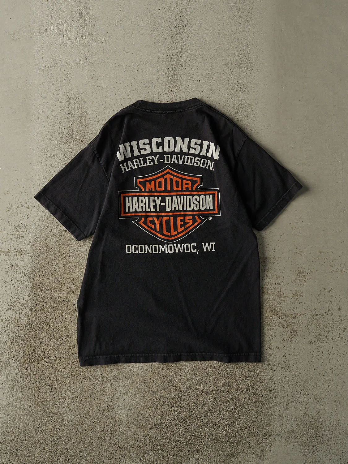 15' Black Harley Davidson Wisconsin Tee (S/M) sold by Rebalance Vintage product image thumbnail 2