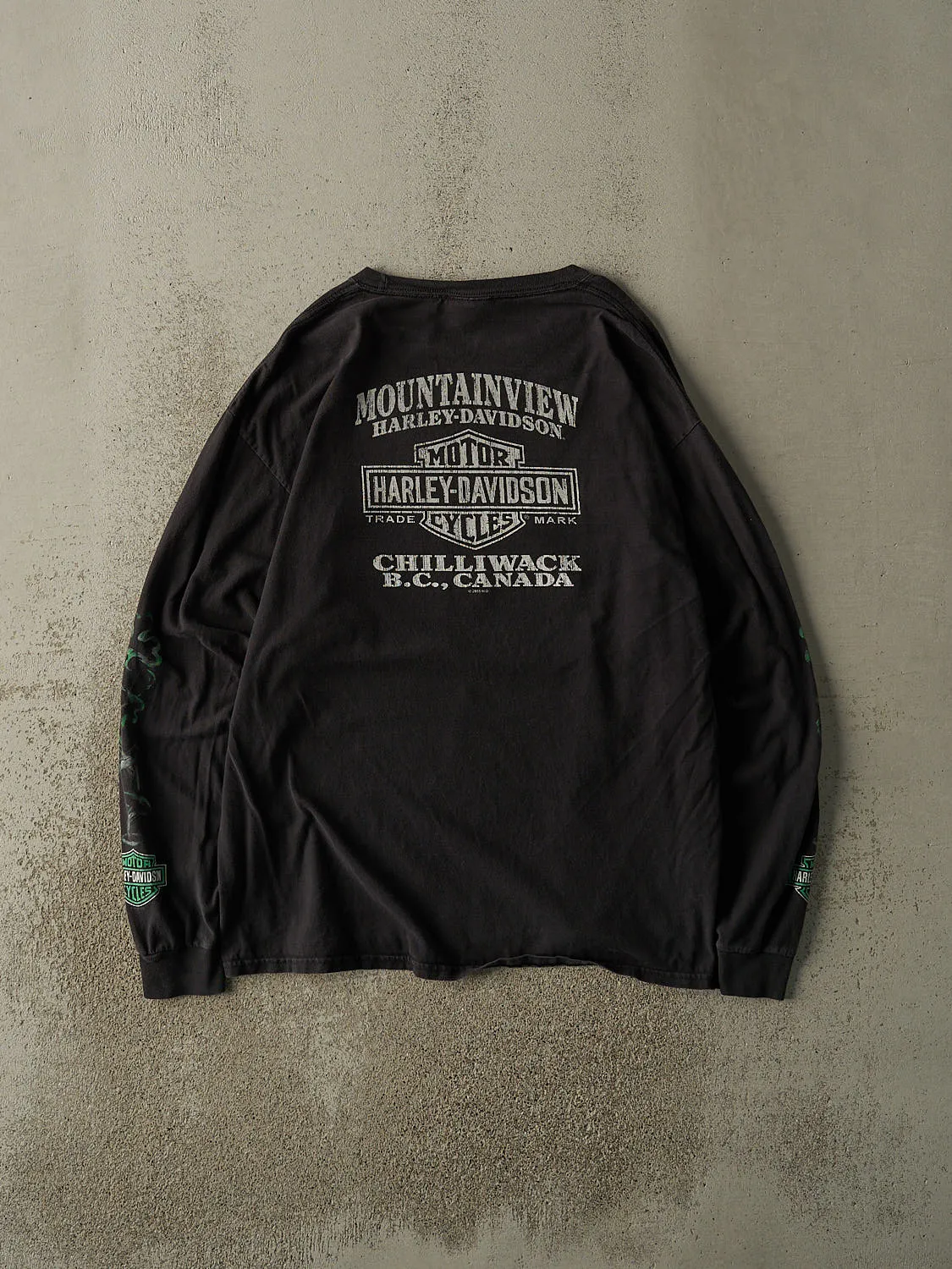 15' Black Harley Davidson Chilliwack BC Long Sleeve (L/XL) sold by Rebalance Vintage product image thumbnail 2