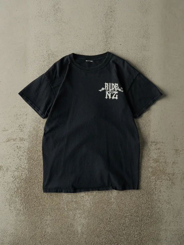 Vintage Y2K Faded Black New Zealand Biker Tee (S) sold by Rebalance Vintage
