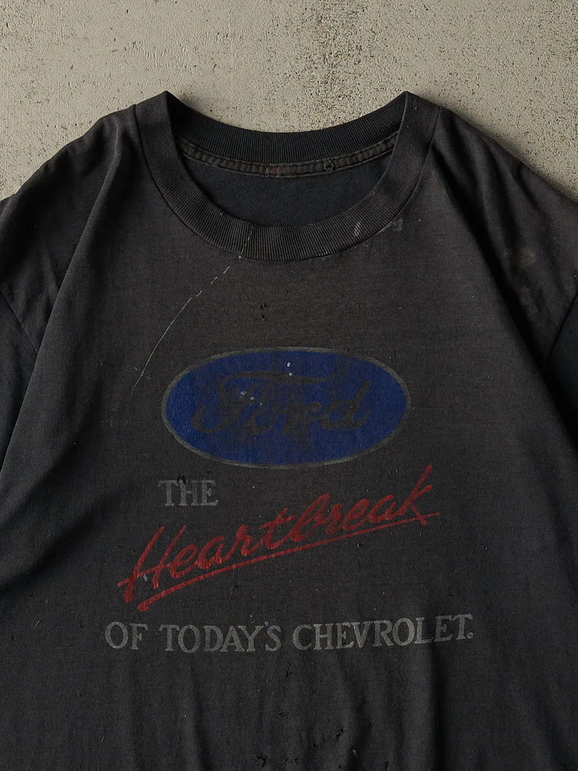 Vintage 80s Faded Black Ford Single Stitch Tee (L) sold by Rebalance Vintage product image thumbnail 2