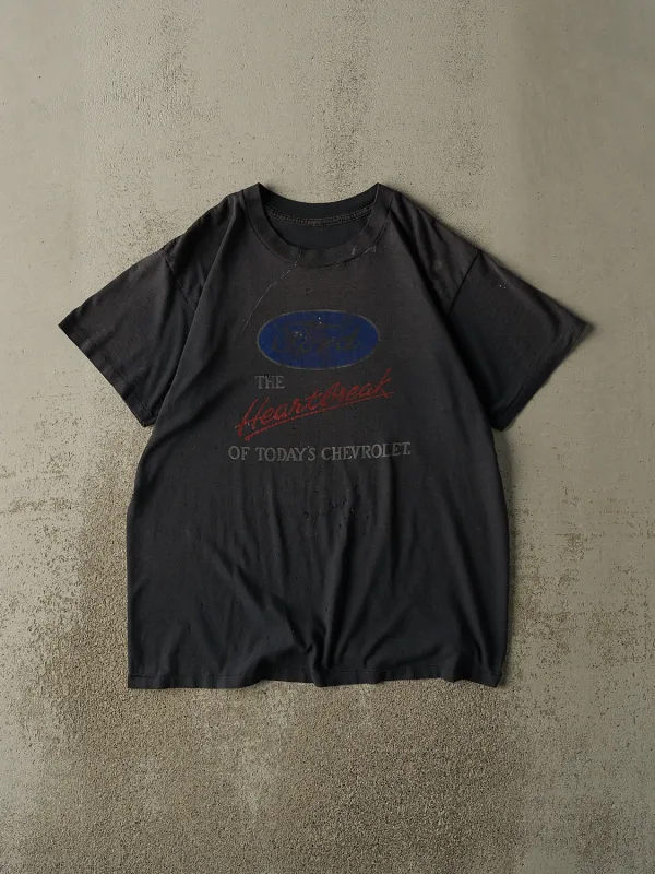 Vintage 80s Faded Black Ford Single Stitch Tee (L) sold by Rebalance Vintage