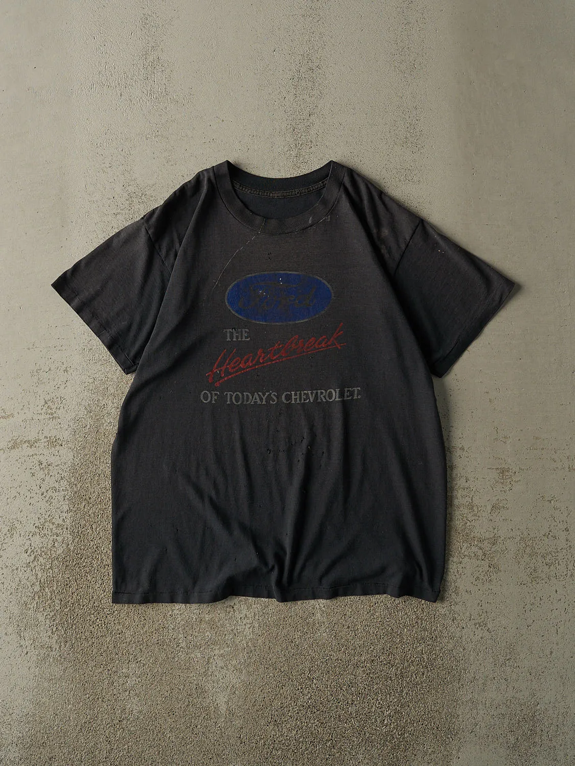 Vintage 80s Faded Black Ford Single Stitch Tee (L) sold by Rebalance Vintage