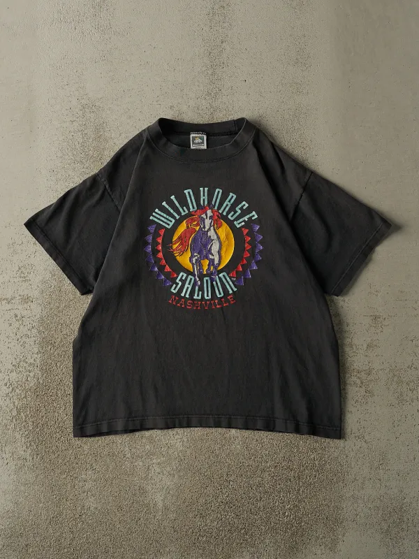 Vintage 90s Faded Black Wild Horse Saloon Tee (M/L) sold by Rebalance Vintage