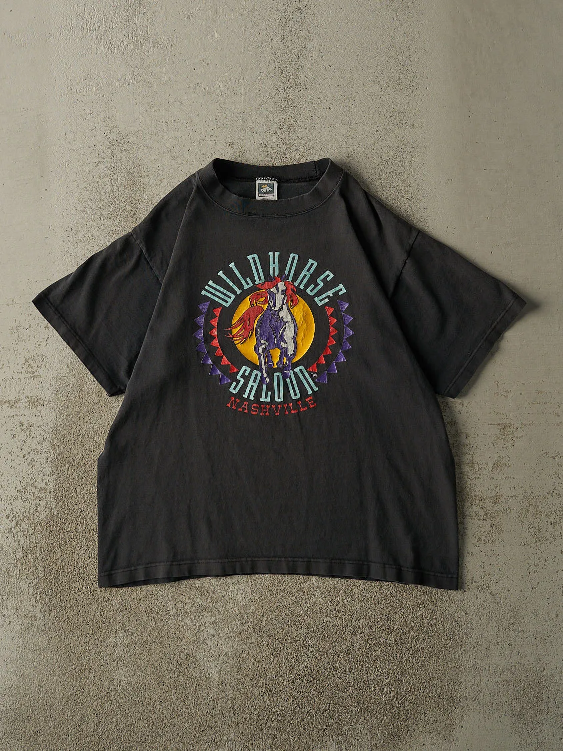 Vintage 90s Faded Black Wild Horse Saloon Tee (M/L) sold by Rebalance Vintage