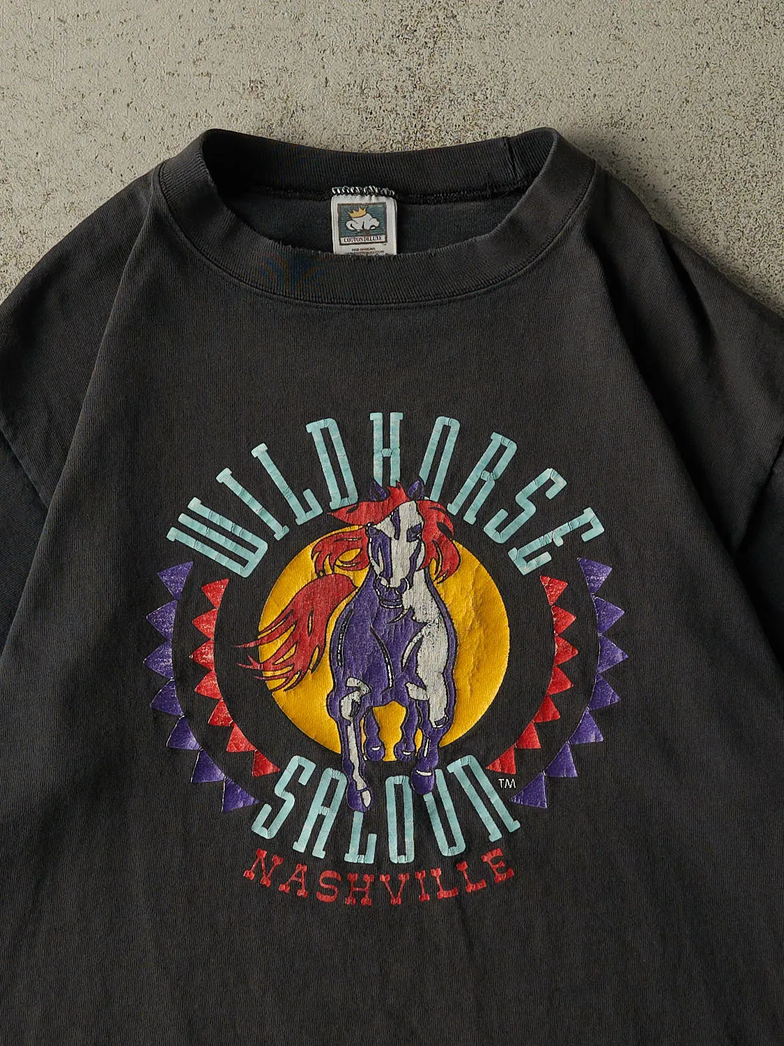 Vintage 90s Faded Black Wild Horse Saloon Tee (M/L) sold by Rebalance Vintage product image thumbnail 2