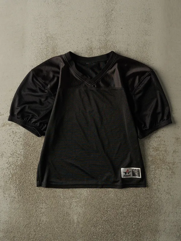 Vintage 90s Black Blank Mesh Football Jersey (S/M) sold by Rebalance Vintage