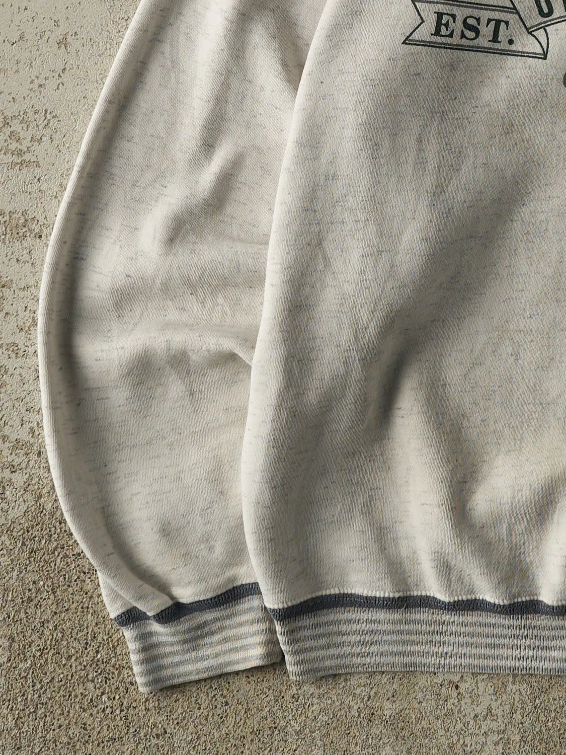 Vintage 90s Heather Grey Ohio University Ribbed Crewneck (M/L) sold by Rebalance Vintage product image thumbnail 3