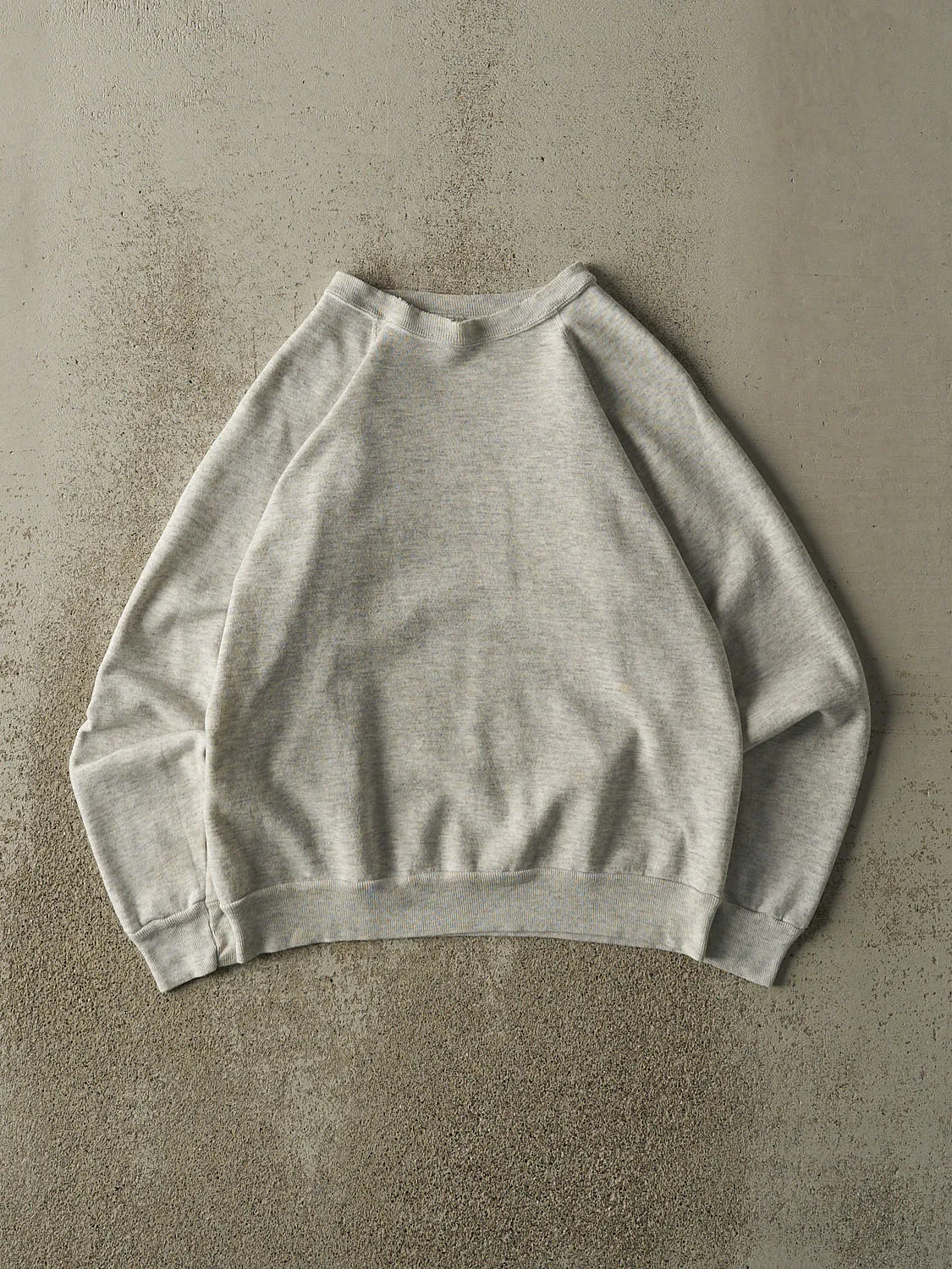 Vintage 80s Heather Grey Blank Crewneck (XS) sold by Rebalance Vintage