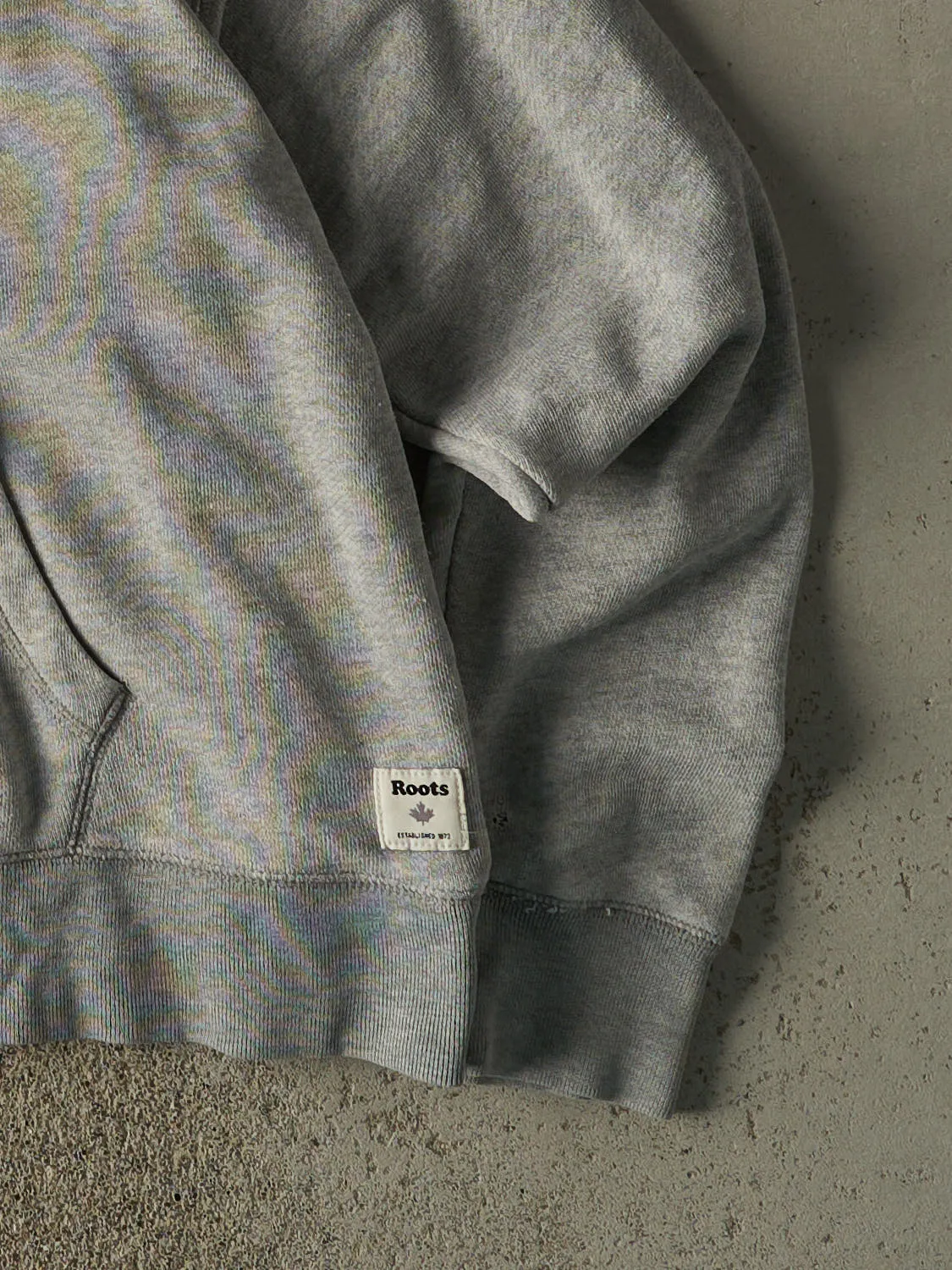 Vintage 90s Grey Roots Blank Hoodie (M) sold by Rebalance Vintage product image thumbnail 4