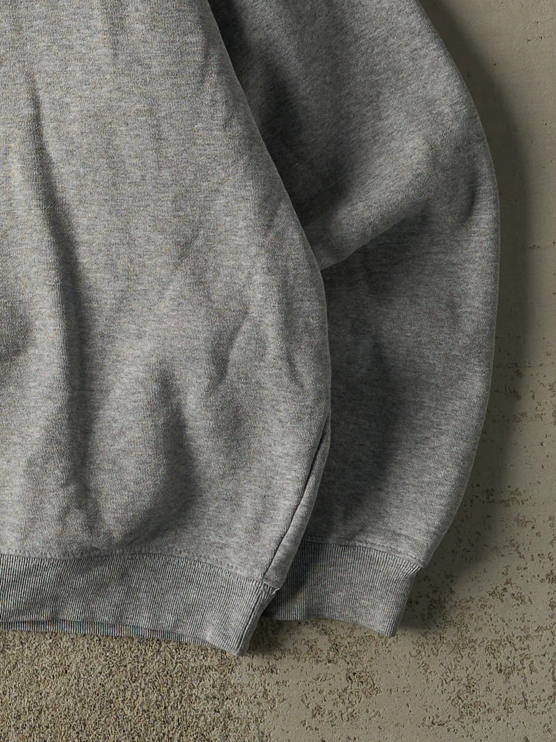 Vintage 90s Grey University of Notre Dame Fighting Irish Quarter Zip Sweater (L) sold by Rebalance Vintage product image thumbnail 3