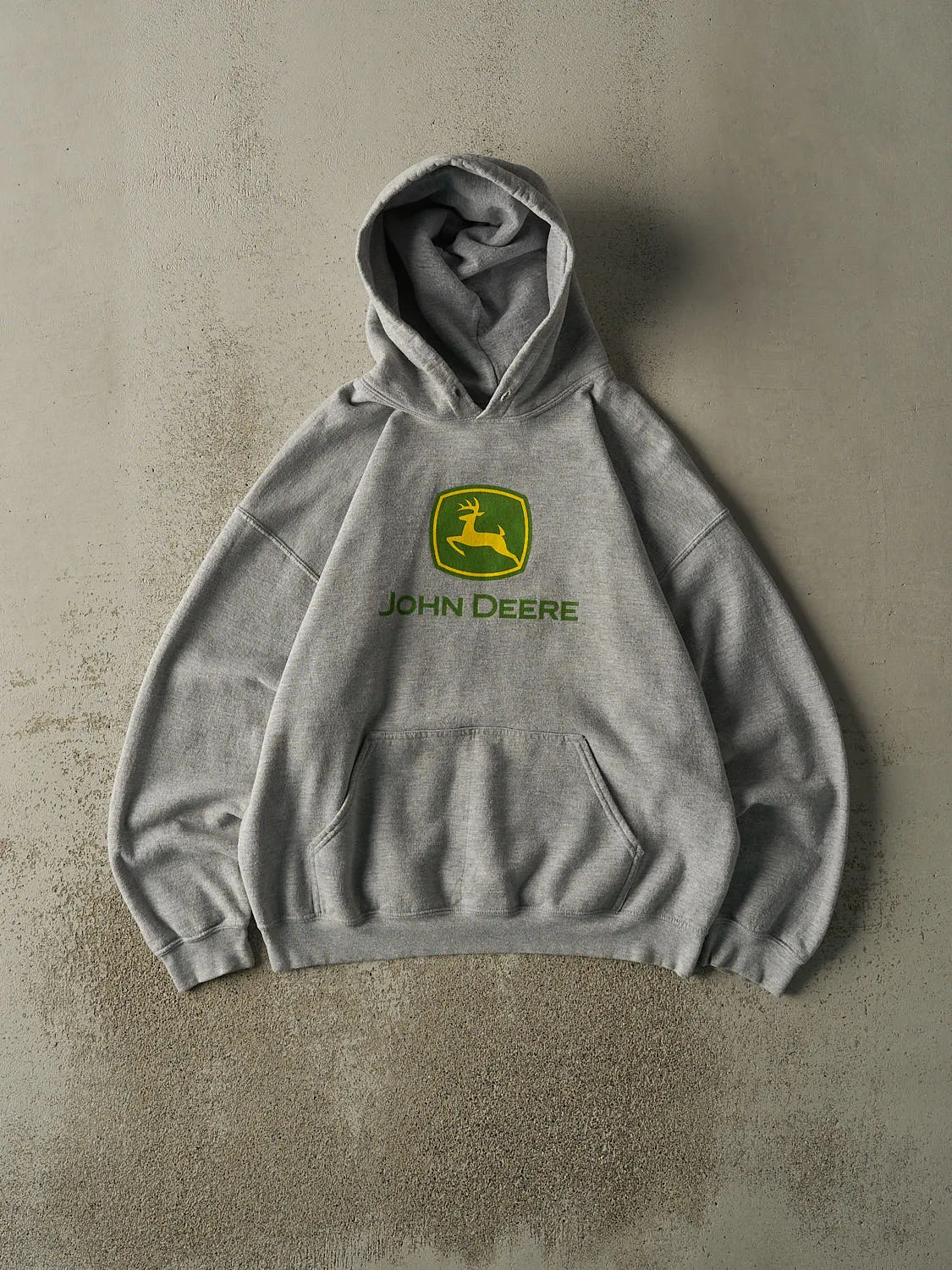 Vintage 90s Grey John Deere Logo Hoodie (M/L) sold by Rebalance Vintage