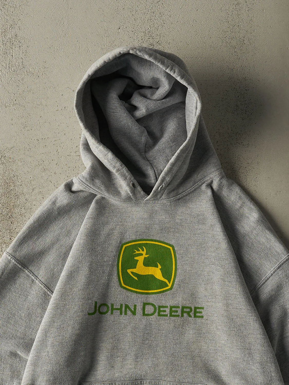 Vintage 90s Grey John Deere Logo Hoodie (M/L) sold by Rebalance Vintage product image thumbnail 2