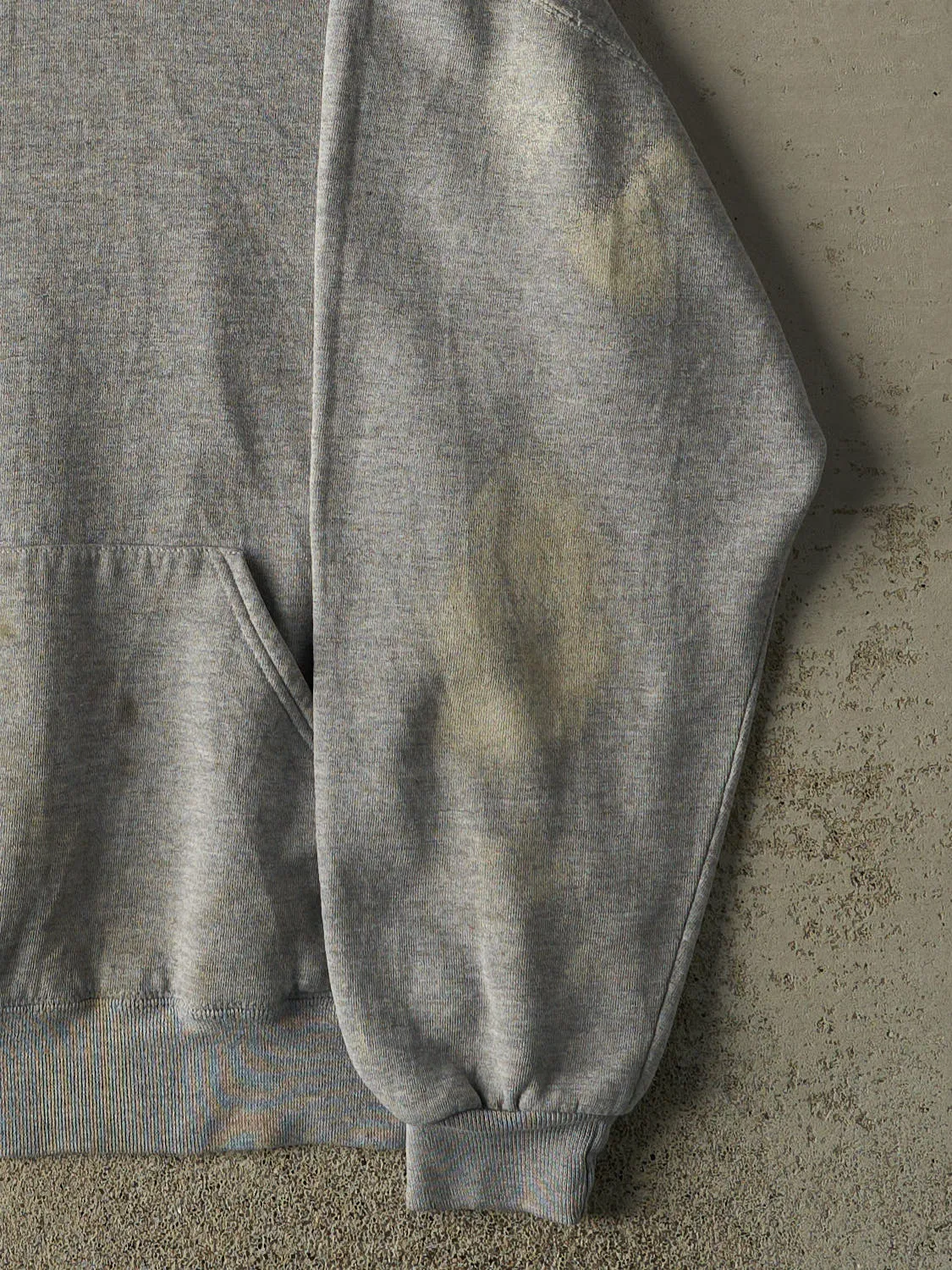 Vintage 90s Grey Russell Athletic Blank Hoodie (S/M) sold by Rebalance Vintage product image thumbnail 4