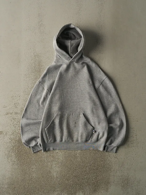 Vintage 90s Grey Russell Athletic Blank Hoodie (S/M) sold by Rebalance Vintage