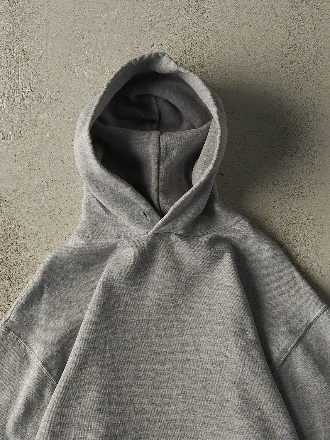 Vintage 90s Grey Russell Athletic Blank Hoodie (S/M) sold by Rebalance Vintage product image thumbnail 2