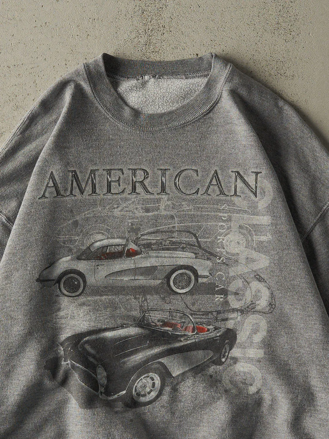 Vintage 90s Grey American Sports Car Crewneck (L) sold by Rebalance Vintage product image thumbnail 2