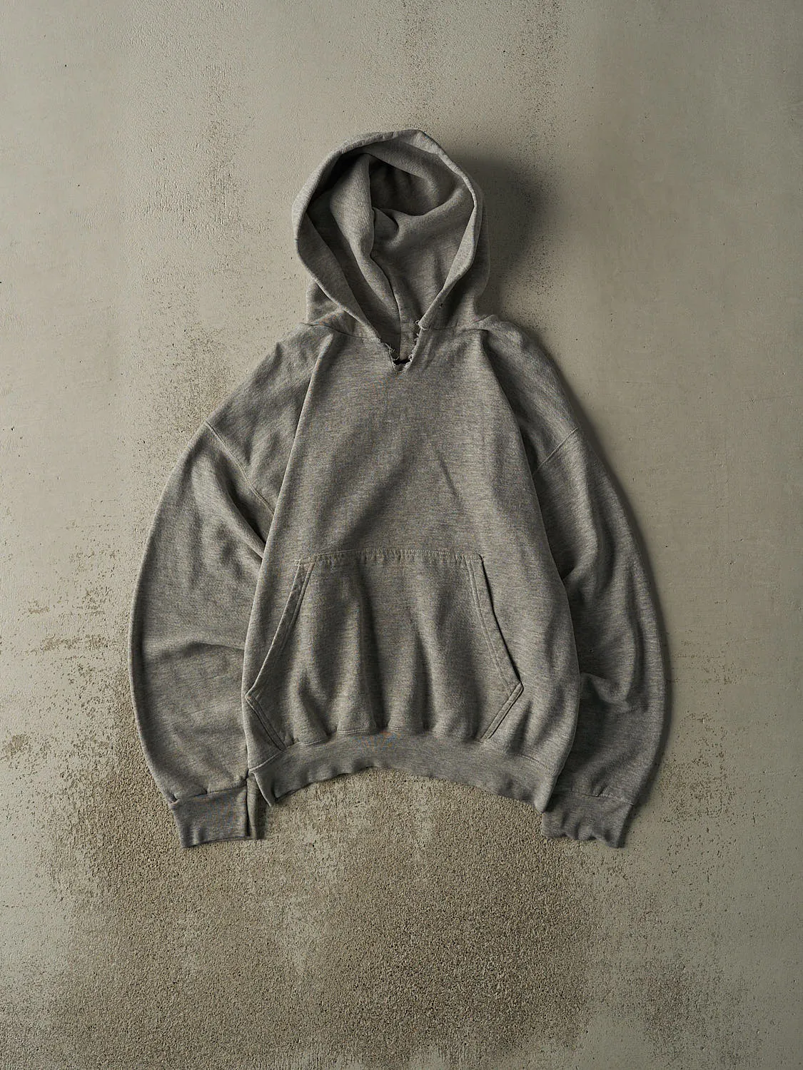 Vintage 90s Grey Blank Hoodie (M) sold by Rebalance Vintage