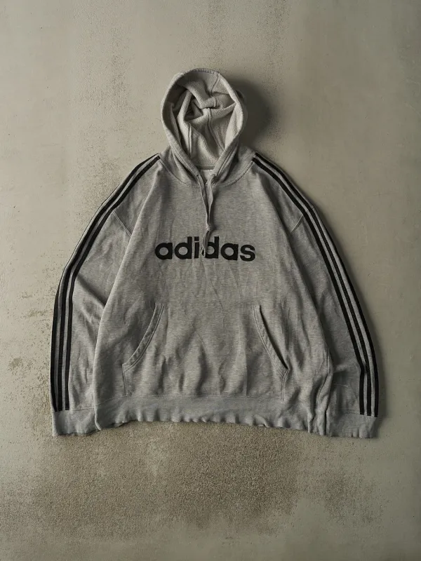 Vintage 90s Grey Adidas Embroidered Hoodie (XL/XXL) sold by Rebalance Vintage