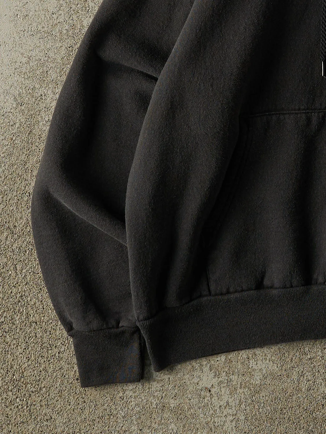 Vintage 90s Charcoal Grey Blank Hoodie (L) sold by Rebalance Vintage product image thumbnail 3
