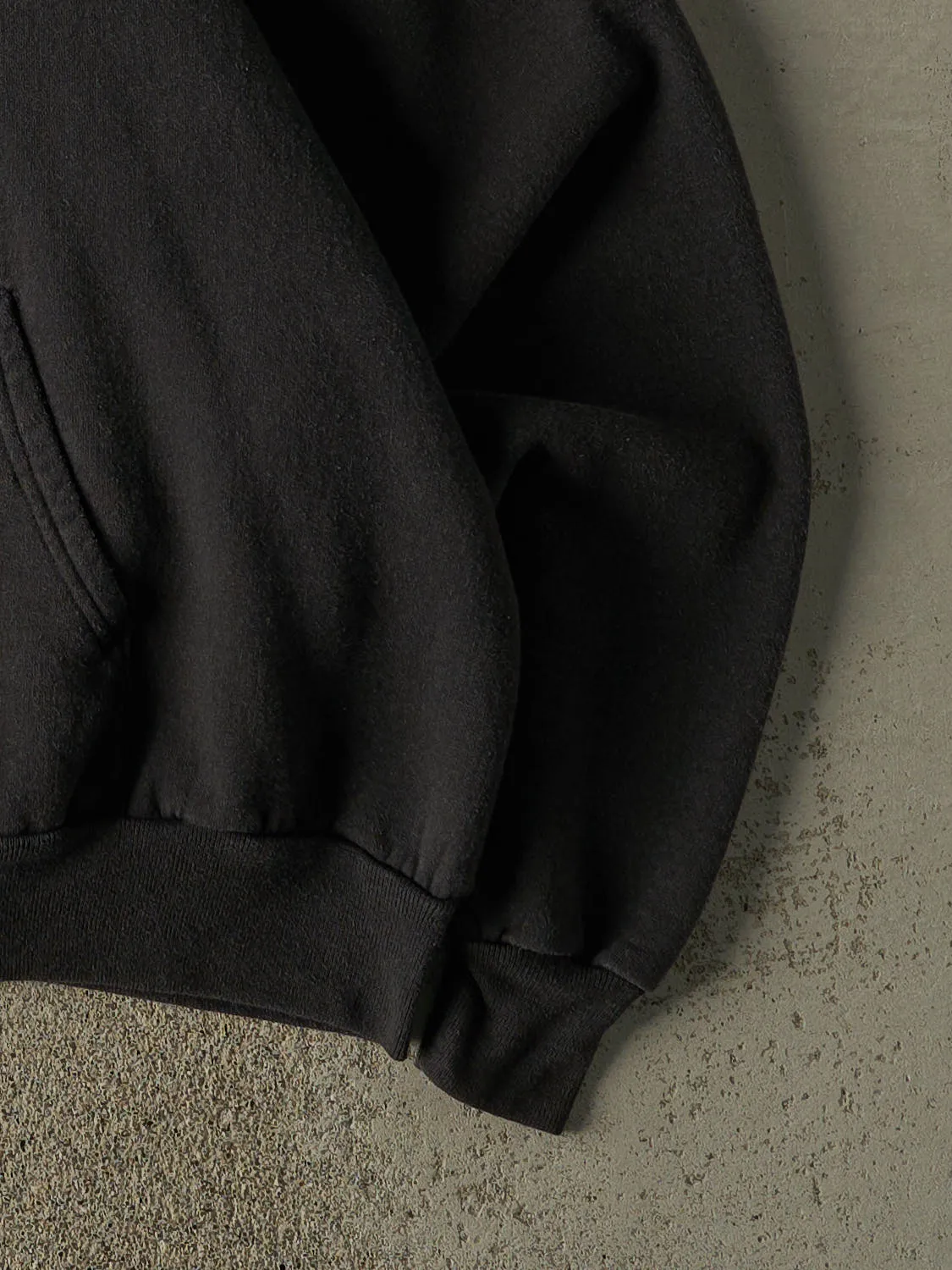 Vintage 90s Charcoal Grey Blank Hoodie (L) sold by Rebalance Vintage product image thumbnail 4