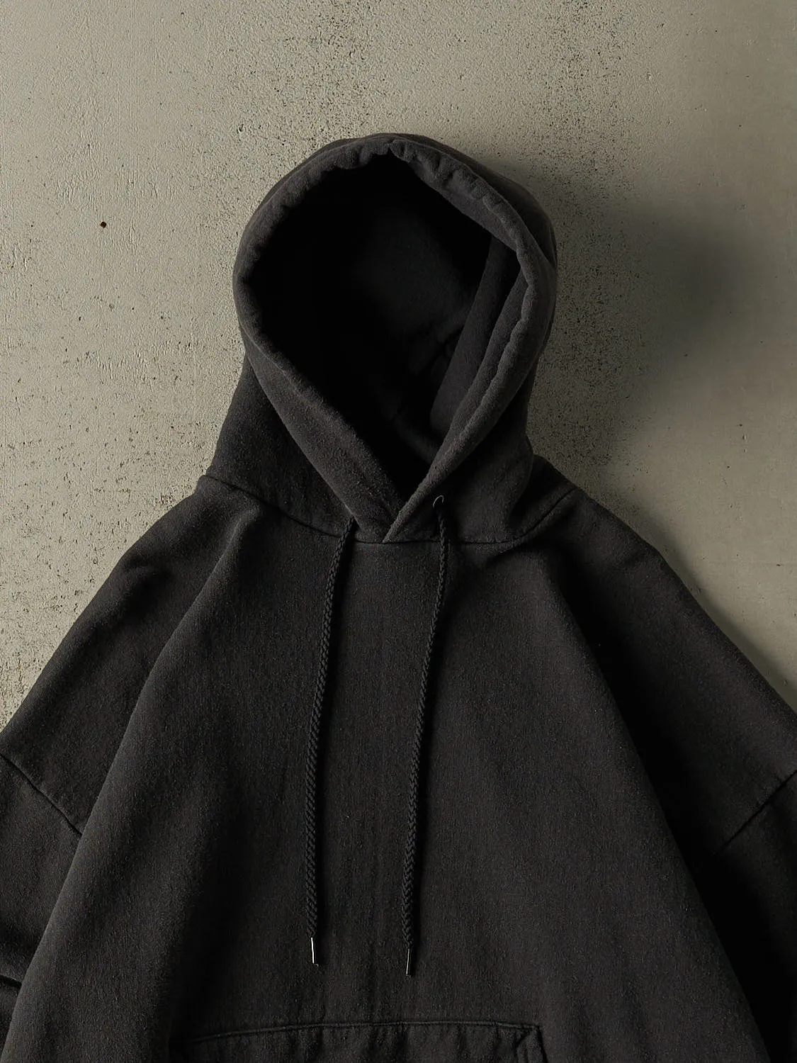 Vintage 90s Charcoal Grey Blank Hoodie (L) sold by Rebalance Vintage product image thumbnail 2