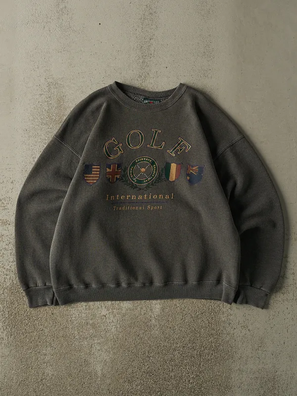 Vintage 90s Charcoal Grey Golf Crewneck (M/L) sold by Rebalance Vintage