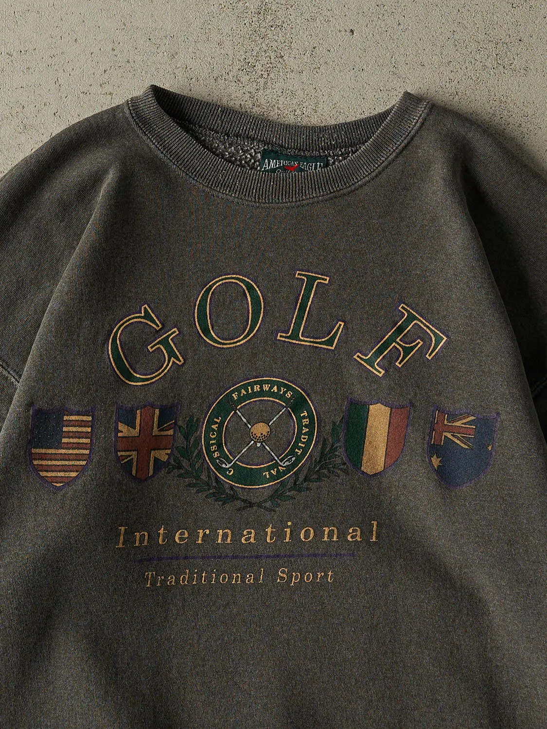 Vintage 90s Charcoal Grey Golf Crewneck (M/L) sold by Rebalance Vintage product image thumbnail 2