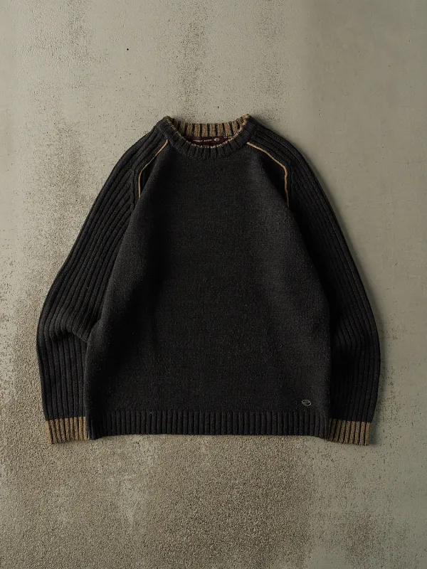 Vintage 90s Charcoal Grey & Beige Point Zero Knit Pullover (M) sold by Rebalance Vintage