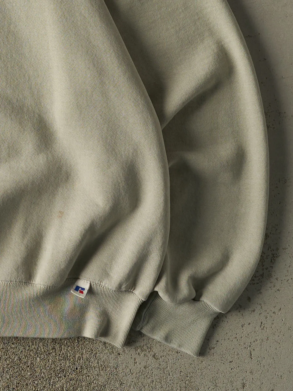 Vintage 90s Beige Russell Athletic Blank Boxy Crewneck (L/XL) sold by Rebalance Vintage product image thumbnail 4