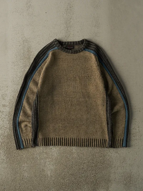 Vintage Y2K Beige & Blue Point Zero Knit Pullover (M) sold by Rebalance Vintage